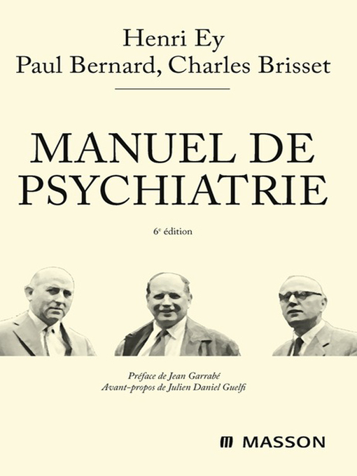 Title details for Manuel de psychiatrie by Henri Ey - Available